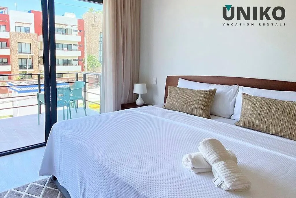 1 Block To The Beach 2Br 6Pax Rooftop Pool King Bed Playa del Carmen Apartmán